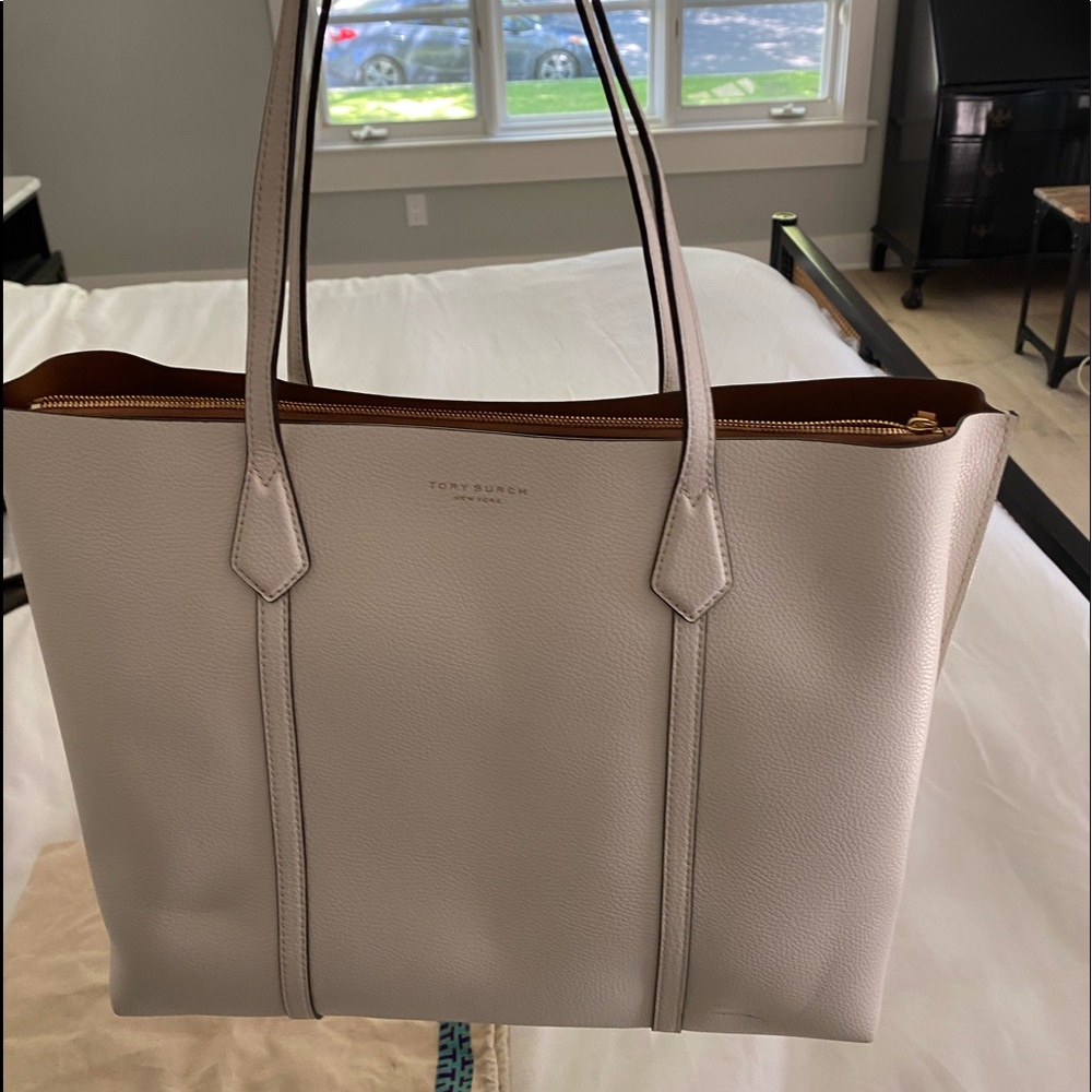Tory Burch White Leather Tote (Perry Tote)